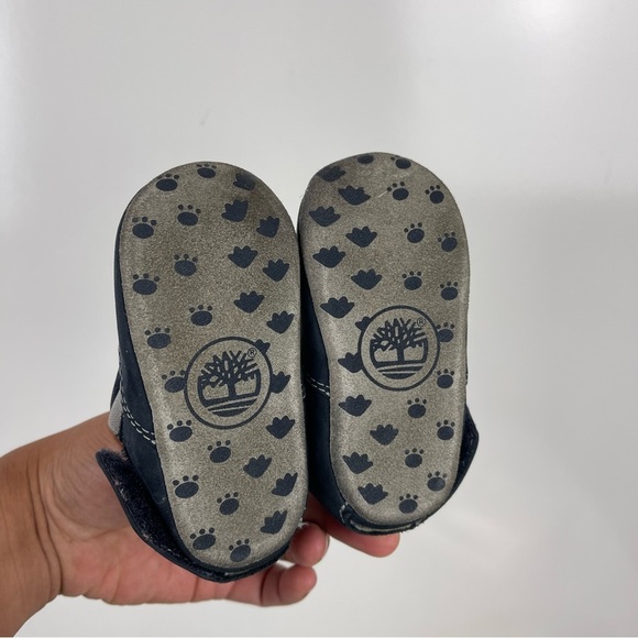 Timberland Navy Rhino Infant Cribbie Blue Crib Shoes Size 2 Soft Sole Leather - Picture 4 of 9